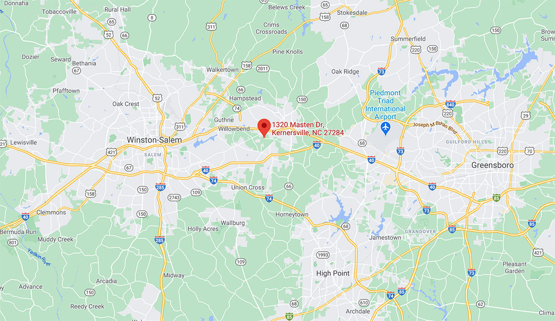 Map of our location in Kernersville
