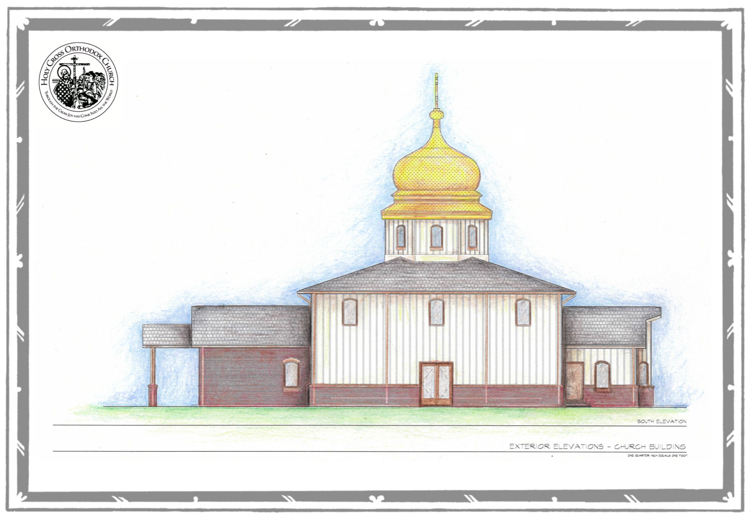 Father Christopher's colored image of the church.