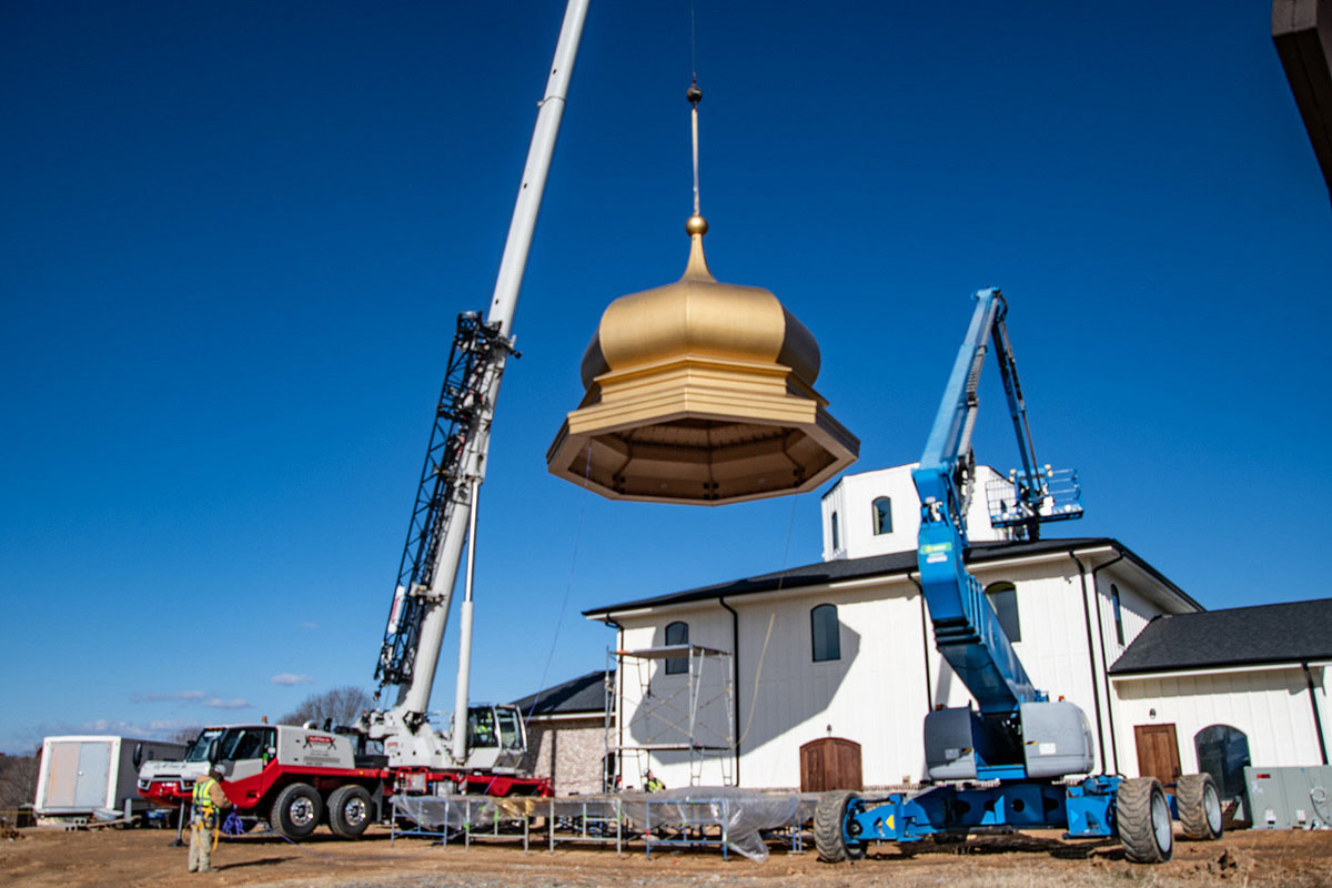 The Dome Being Raised