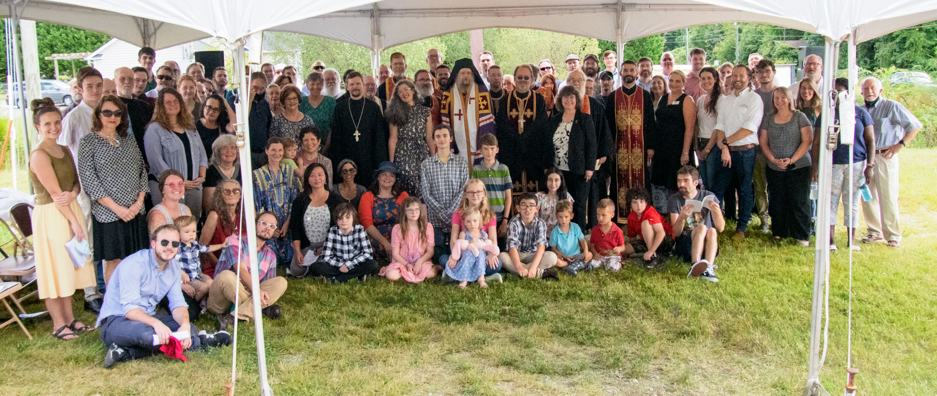 Holy Cross Orthodox Church - a group photo taken on Archbishop Alexander's visit