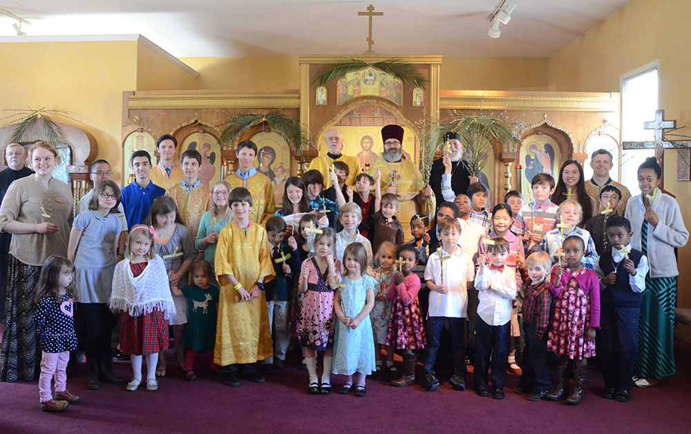 Group Picture of the Children on Palm Sunday