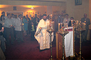 Our first Liturgy with Father Christopher