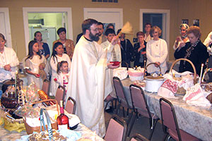 Our first Liturgy with Father Christopher