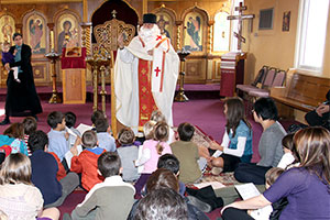 Our first Liturgy with Father Christopher