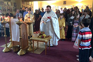 Our first Liturgy with Father Christopher