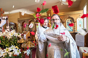 Our first Liturgy with Father Christopher